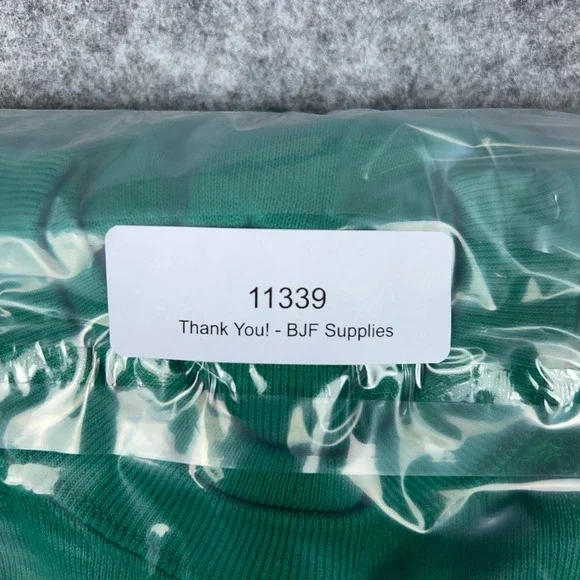 VTG Tultex Sweatshirt Womens Large Green Crewneck Pullover NOS Deadstock 90s USA - Picture 12 of 12